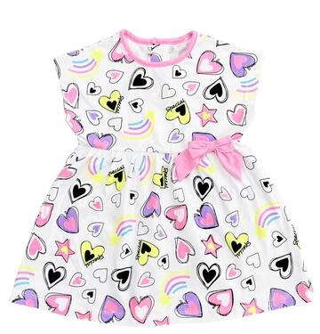 Vestitino da neonata fantasia a cuori LN-92229  Loleta    - CIAM Centro Ingrosso Abbigliamento